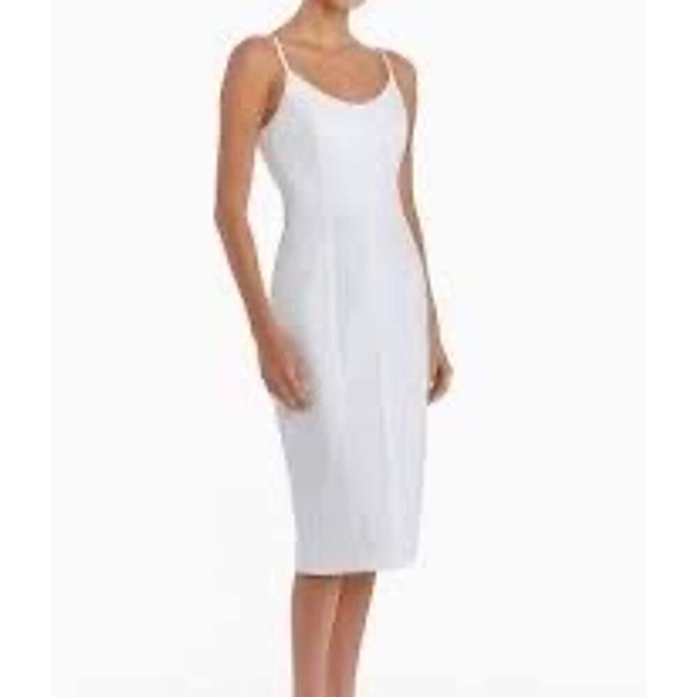 Amanda Uprichard Rocco Midi Denim Dress White Wash XS NWT 100% Cotton - Picture 9 of 10